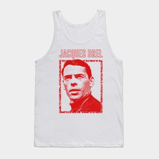 Jacques Brel ∆ Vintage Look Fan Design Tank Top